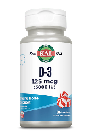 D3  60ct 125mcg chewable Peppermint by Kal