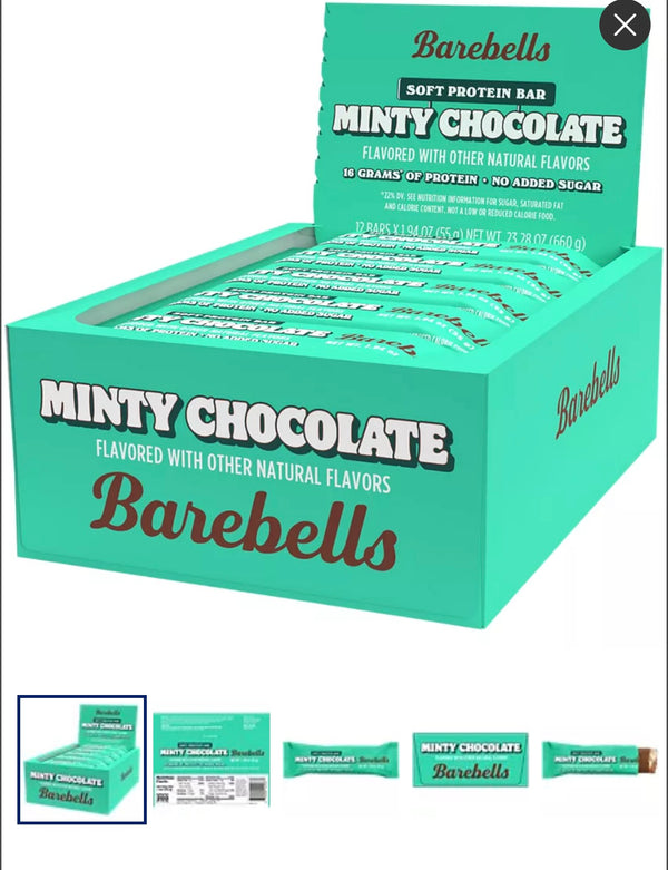 Barebells Protein Bar - Minty Chocolate (12 Bars)