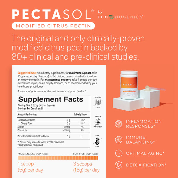 PectaSol-C Modified Citrus Pectin powder 454 grams - EcoNugenics