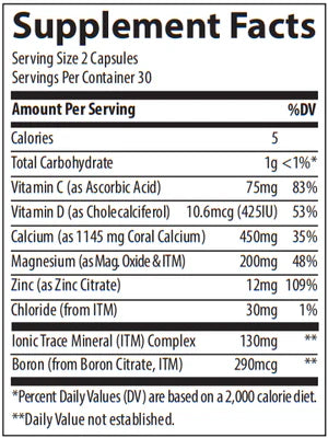 Coral Calcium - 60 Capsules (Trace Minerals Research)