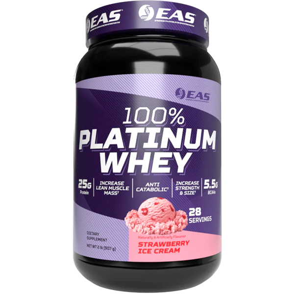 100% Platinum Whey 2lb Strawberry Ice Cream by EAS