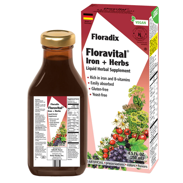 Floravital Iron & Herbs Yeast-Free - 8.5 FL OZ Salus Floradix