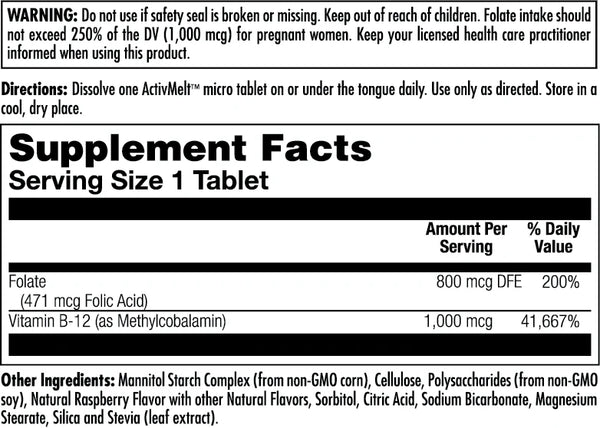 Folic Acid Mthyl B-12 ActvM-CP  12x by Kal