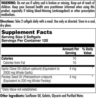 Garlic Oil AG 250ct 2000mg by Kal