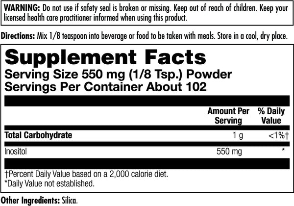 Inositol  8oz 550mg fine by Kal