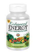 Enhanced Energy Whole Food Multivitamin Iron-Free VegCaps 90ct by KAL