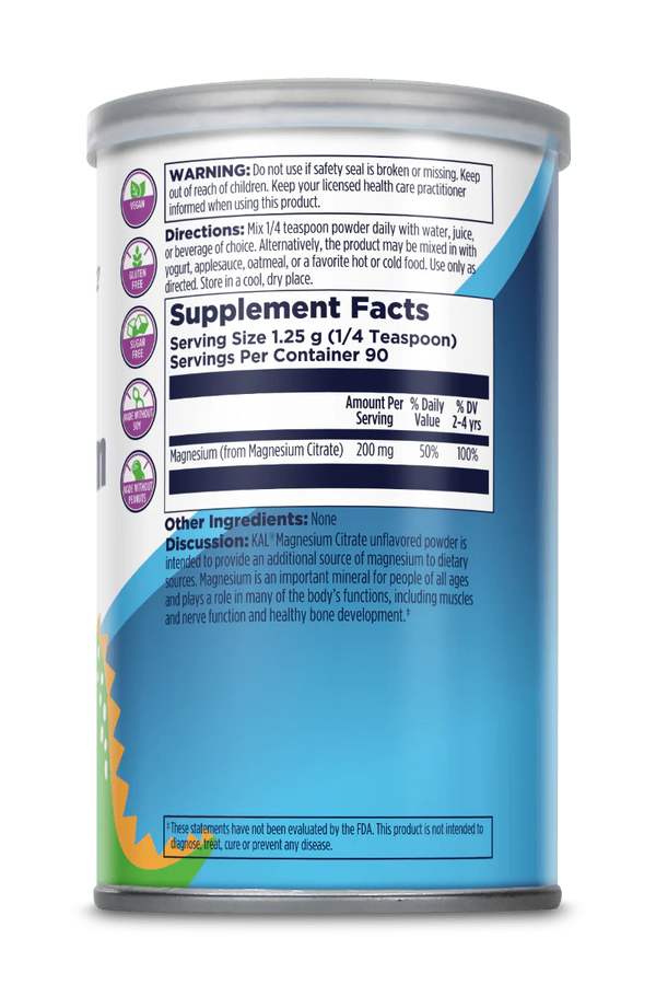 Magnesium Powder  4oz   Unflavored by Kal