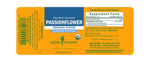 Passionflower Liquid 1 Ounce - Herb Pharm