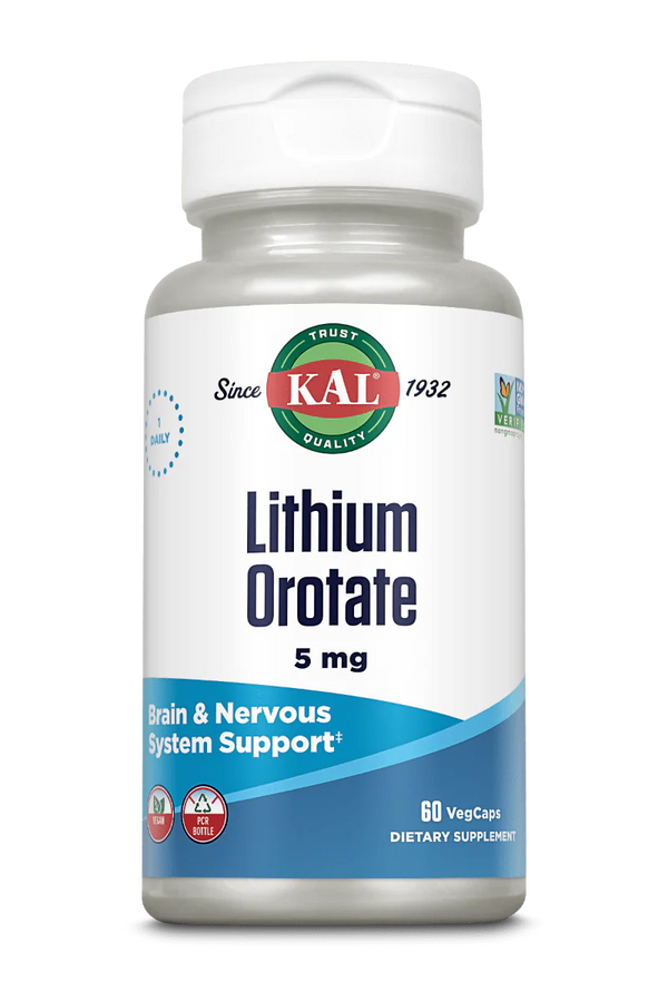 Lithium Orotate  60ct 5mg veg cap by Kal