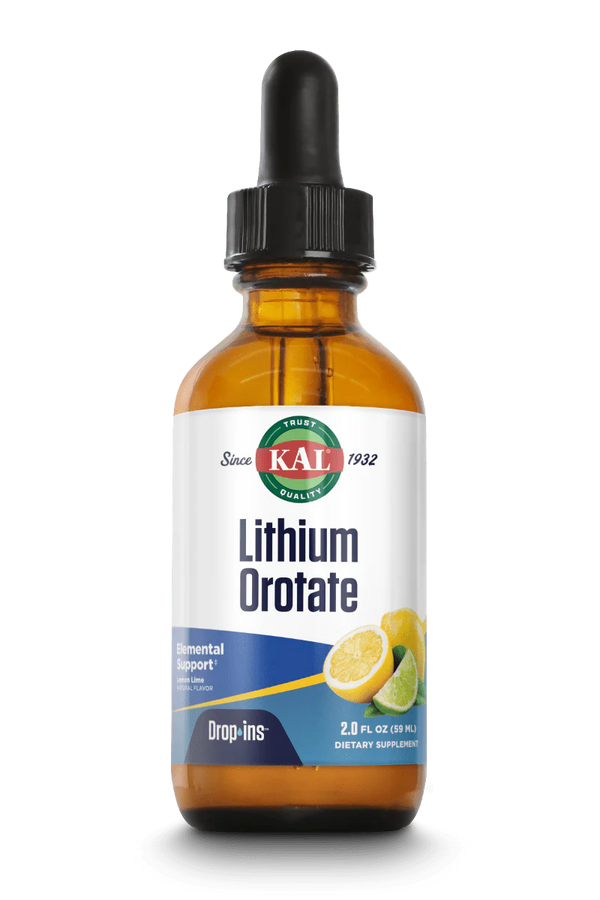 Lithium Orotate  2floz  drop Lemon Lime by Kal