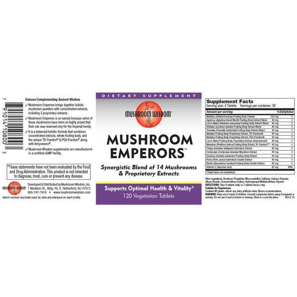 Mushroom Emperors - 120 Capsules (Mushroom Wisdom)