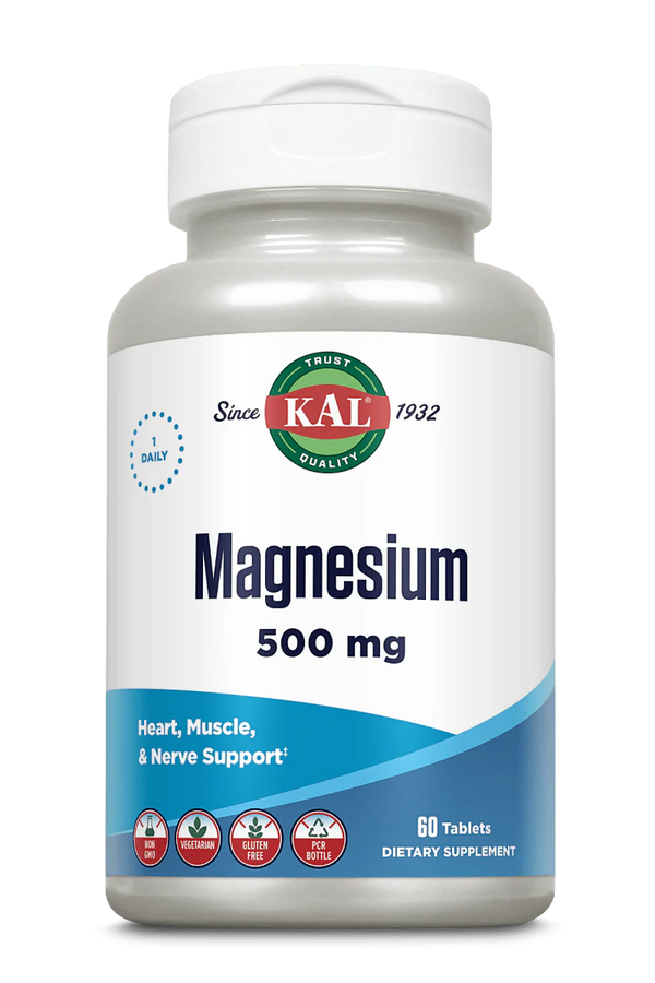 Magnesium  60ct 500mg veg cap by Kal