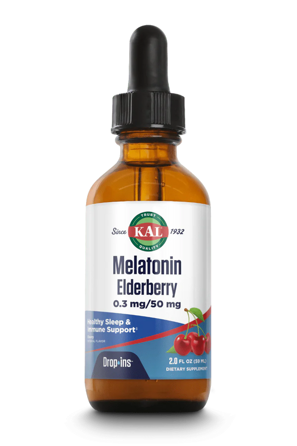 Melatonin Elderberry  2floz 0.3mg drop Cherry by Kal