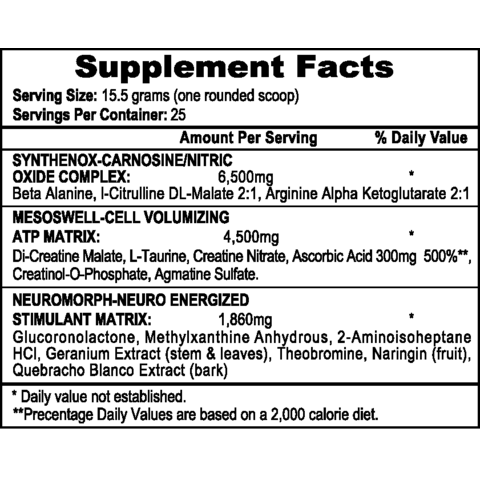 Mesomorph W/Geranium Extract 388g Watermelon by APS Nutrition