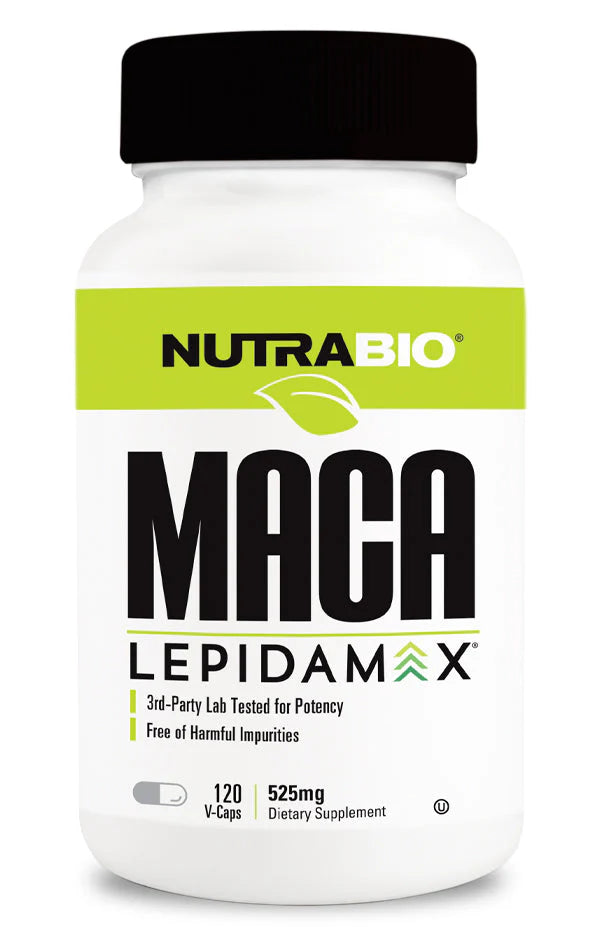 Maca 525mg (Lepidamax) - 120 Vegetable Capsules (NutraBio)