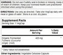 Turmeric ORG Fermented 100ct 425mg veg cap by Solaray