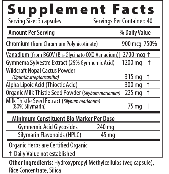 Glucose Balance Px - 120 Vegi-Capsules (Restorative Formulations)