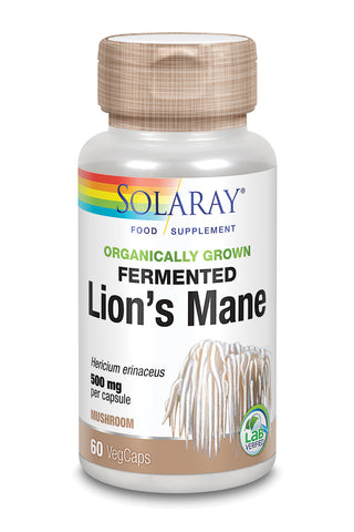 Lions Mane ORG Fermented 60ct 1000mg capsule by Solaray