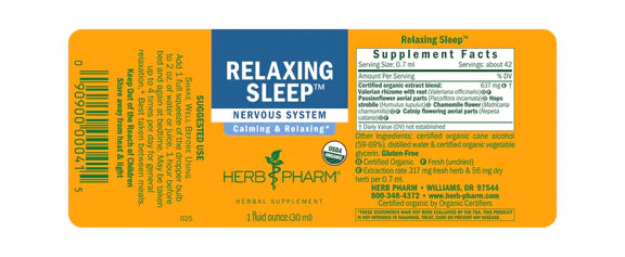 Relaxing Sleep 1 Ounce - Herb Pharm