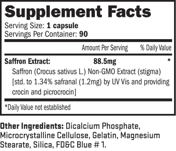 Saffron Extract 90 capsules - by Iforce Nutrition