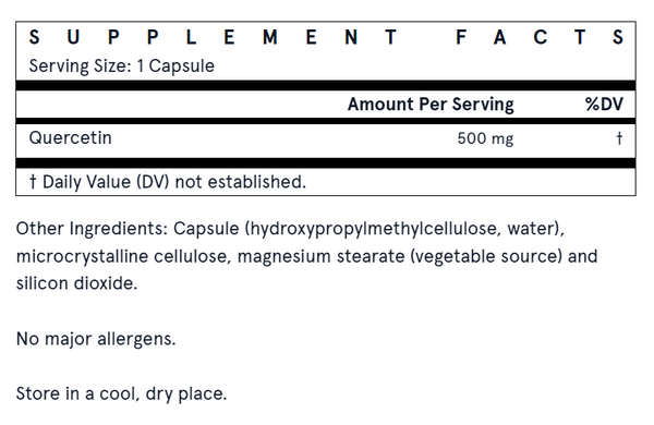 Quercetin 500mg - 100 Veggie Capsules Jarrow Formulas