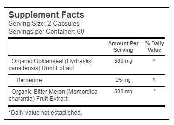 BIOTHIN™ Organic Bitter Melon and Goldenseal 120 Caps by Dr. Mercola