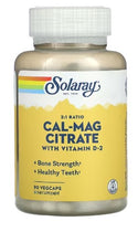 Cal-Mag Citrate with Vitamin D 90stk veg cap by Solaray