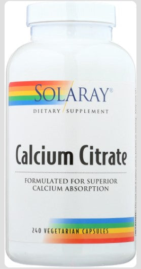 Calcium Citrate 240ct 1000mg veg cap by Solaray