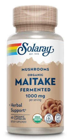 Org Grown Fermented Maitake 60ct 500mg veg cap by Solaray