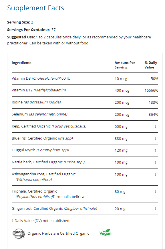 ThyroCare - 75 Vegi-Capsules (Restorative Formulations)