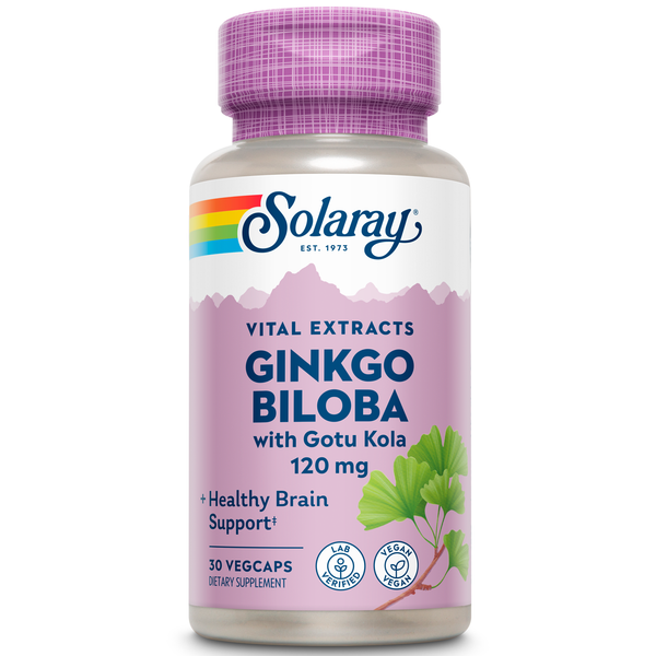 Ginkgo Biloba w Gotu Kola 30ct 120mg veg cap by Solaray