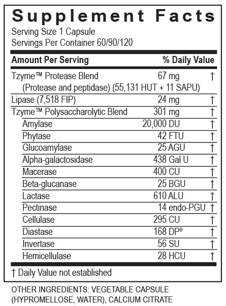 Digest 60 capsules - Transformation Enzymes