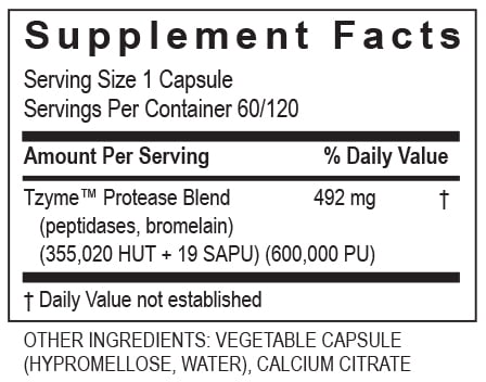 Protease 120 capsules - Transformation Enzymes