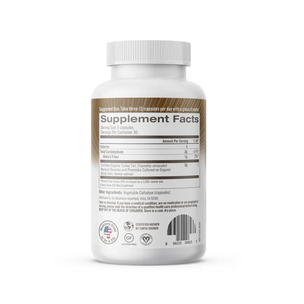 Turkey Tail Mushroom Superfood Capsules - Om Organic Mushroom Nutrition