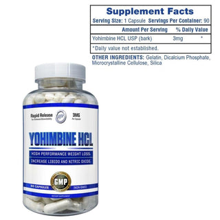 Yohimbine HCl 90 capsules by Hi-Tech Pharma