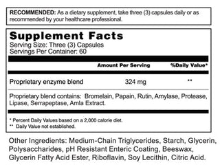 Vitalzym Xe - 180 Capsules (World Nutrition)