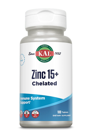 Zinc 15+ Chelated  100ct by Kal