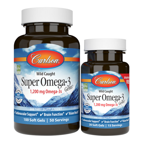 Super Omega-3 Gems 130 softgels - Carlson Labs