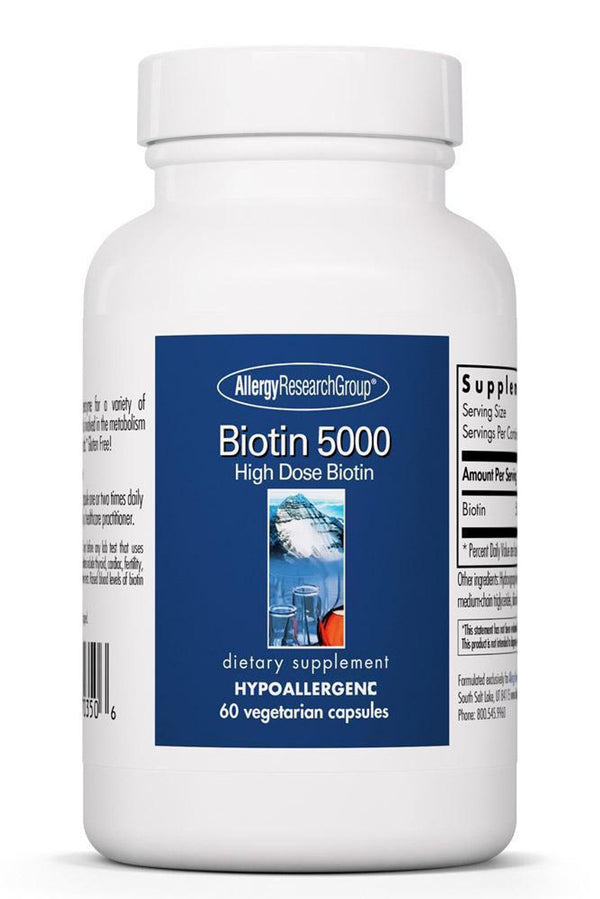 Biotin 5000 - 60 Vegetarian Capsule (Allergy Research Group)