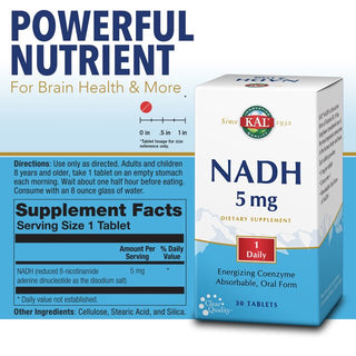 NADH  30ct 5mg by Kal