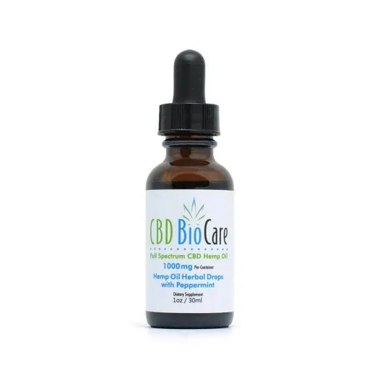 CBD BioCare 1000mg Full Spectrum CBD Oil - Peppermint