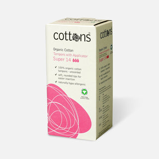 Org Cotton Super Plus Apl Tmp  14ct  tampon by Emerita