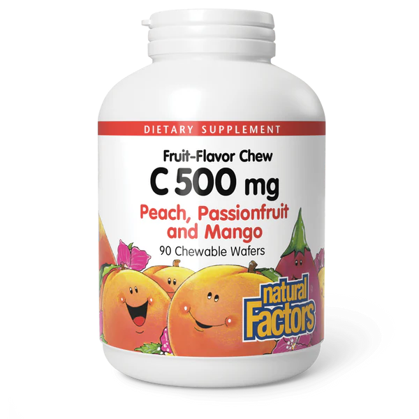 Fruit-Flavor Chew C 500mg- 90 chewable Wafers (Natural Factors)