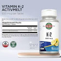 K-2  100ct 500mcg lozenge Lemon by Kal