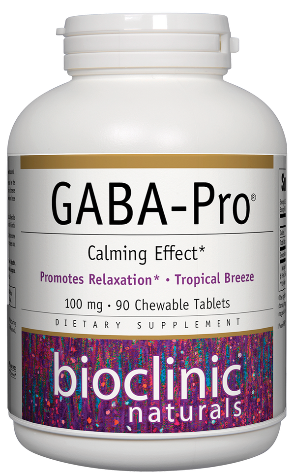 GABA-Pro 100 mg - 90 Chewable Tablets Tropical Breeze (Bioclinic Naturals)