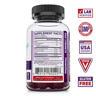 Elder-Mune Elderberry Gummies by Zhou Nutrition