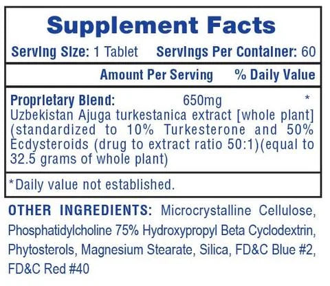 Turkesterone 650™ 60 tables - by Hi-Tech Pharma