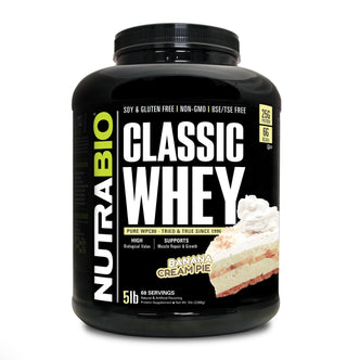 Classic Whey Protein - 5 LB - Banana Cream Pie (NutraBio)