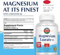 Magnesium Taurate 120ct Amazon  120ct 400mg tablet by Kal