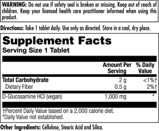 100% Vegetarian Glucosamine Tablets 60ct by KAL